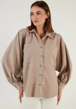 LELA Overhemdblouse - Mink Color -Stijl Verkoop 91e53d99524a4952a53e63187cf0998a