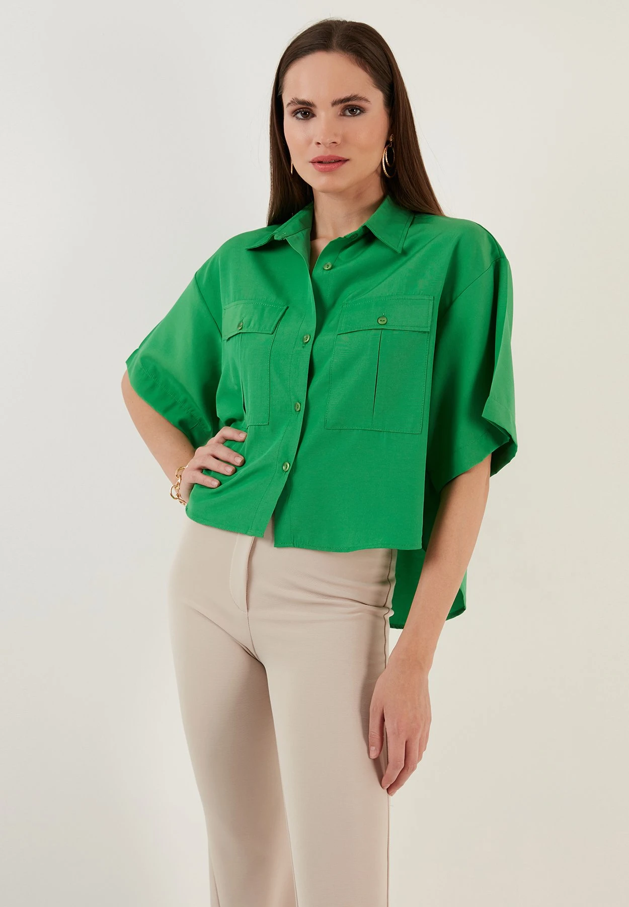 LELA Loose Fit - Overhemdblouse - Benetton Color 6 LELA Loose Fit - Overhemdblouse - Benetton Color - Afbeelding 4