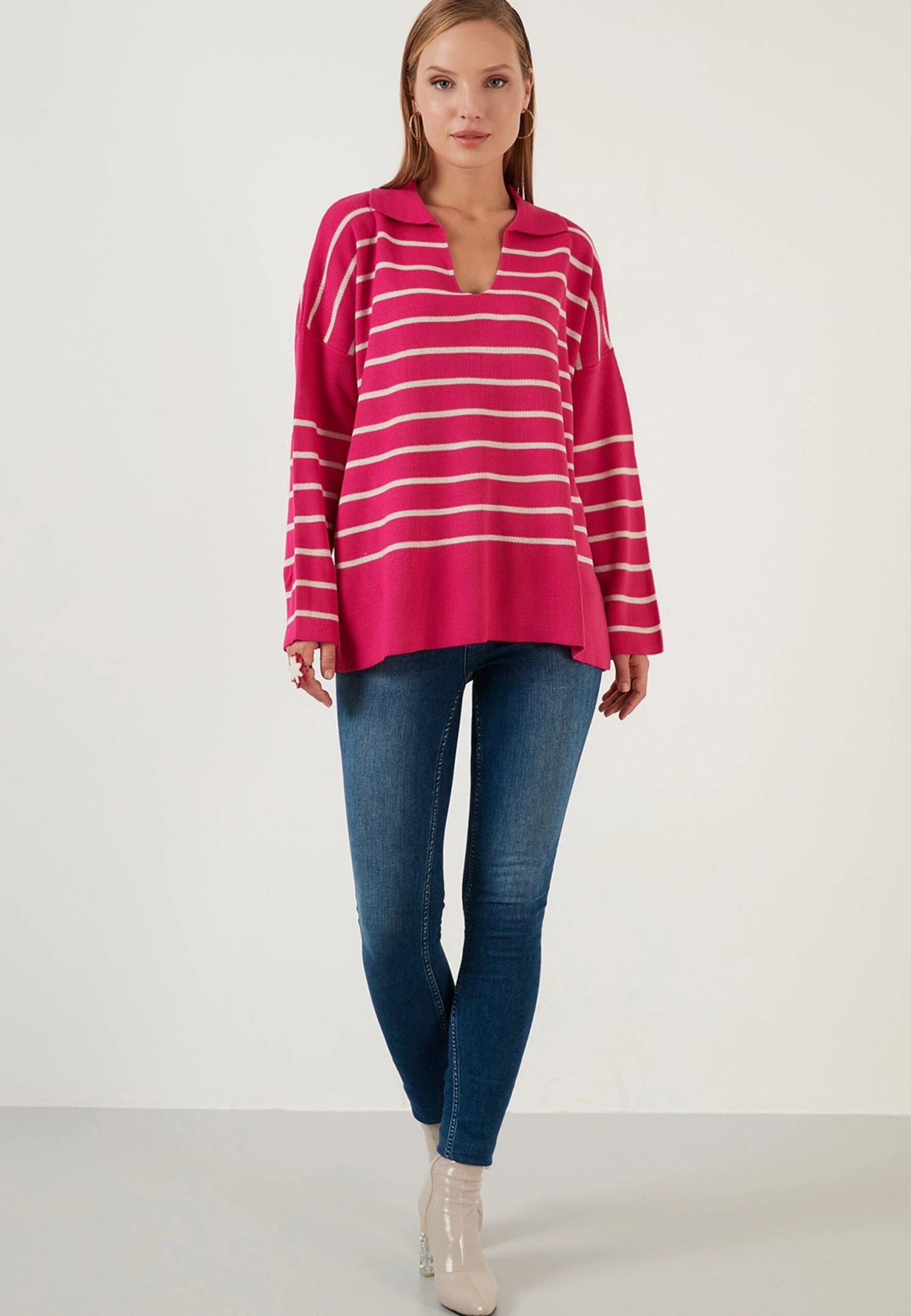 LELA Trui - Fuchsia Beige 4 LELA Trui - Fuchsia Beige - Afbeelding 2