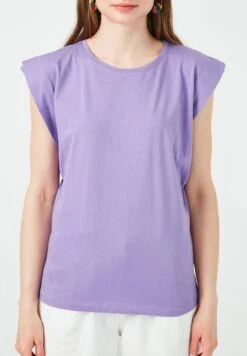 LELA Crew Neck - T-Shirt Basic - Lilac
