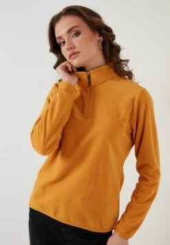 LELA Slim Fit - Fleece Trui - Mustard Color -Stijl Verkoop 99eabd790eef41f6b01a4d607d5420e0