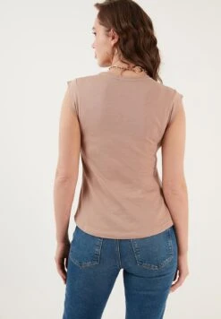 LELA Crew Neck- Top - Biscuit Color -Stijl Verkoop 9aa5660d9e7d4a99ad29455bcd34be75