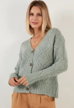 LELA Regular Fit - Vest - Almond Green -Stijl Verkoop 9b34c956f03545258d856e63628f94cc