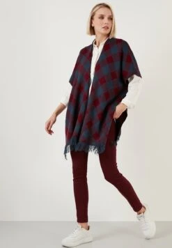 LELA Poncho - Dblue Bordeaux -Stijl Verkoop 9b72859bce0e4faa9ba0dc1e51bca772