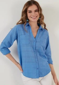 LELA Overhemdblouse - Dark Blue 9 LELA Overhemdblouse - Dark Blue -Stijl Verkoop 9c40e8c6f1e2483d950c4ba6461e8486