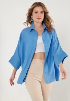 LELA Overhemdblouse - Indigo -Stijl Verkoop 9da3cac943b0428f9d06f55055e25f37