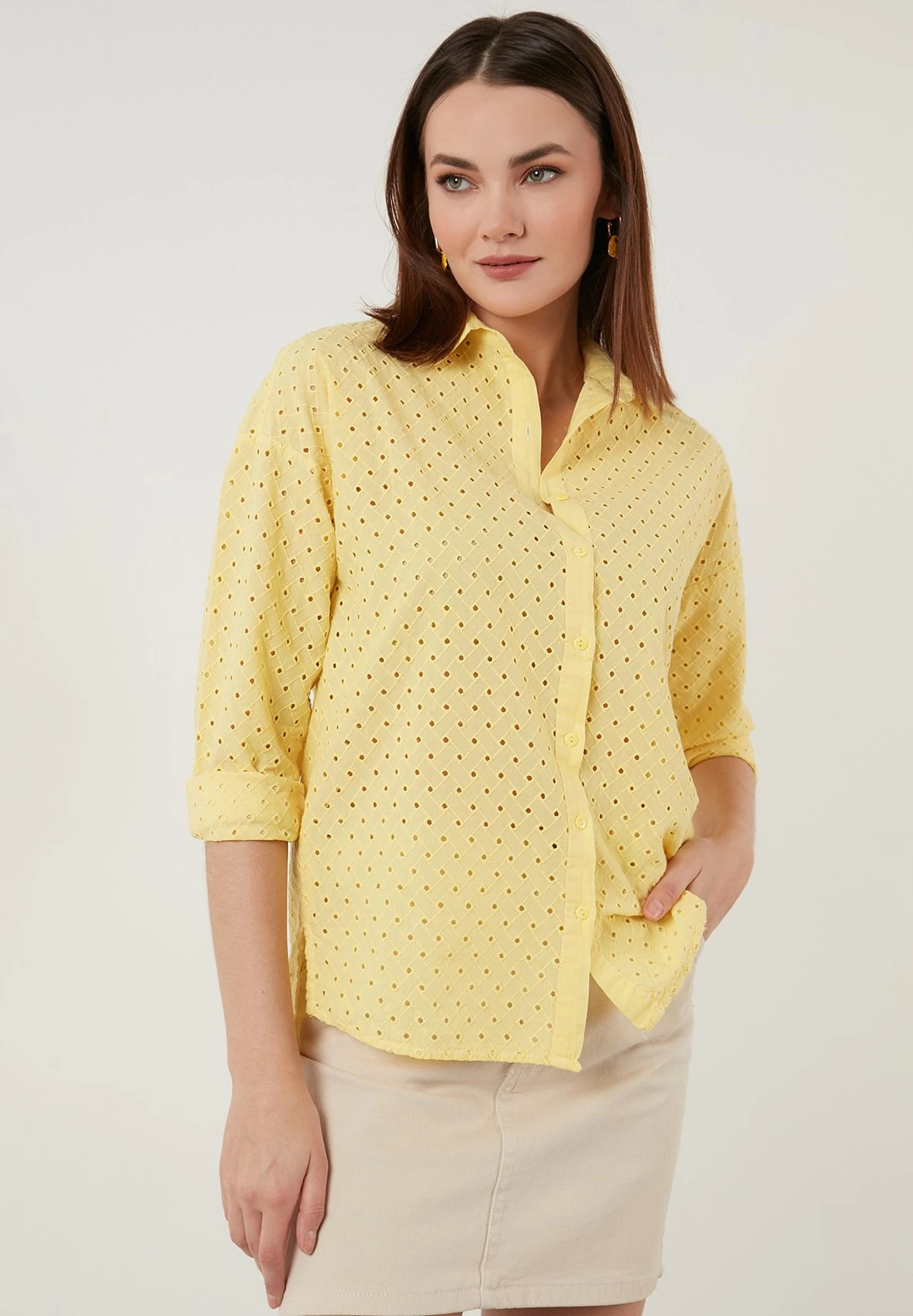 LELA Overhemdblouse - Yellow 7 LELA Overhemdblouse - Yellow - Afbeelding 5