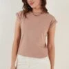 LELA Basic - T-Shirt Basic - Biscuit Color -Stijl Verkoop a0a1fb2578dd4cbfac487093df875f19