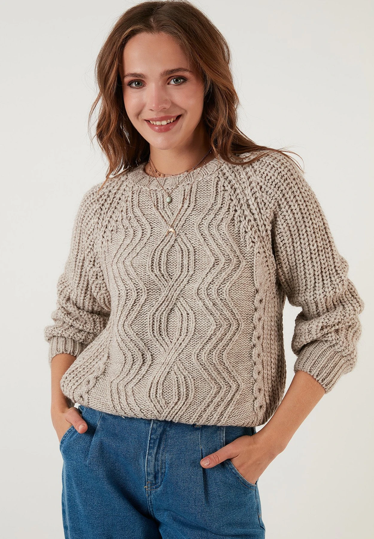 LELA Regular Fit - Trui - Stone 6 LELA Regular Fit - Trui - Stone - Afbeelding 4