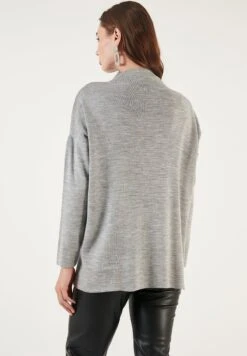 LELA Long Back- Trui - Grey -Stijl Verkoop a1d4dc5b8ab64fb98d0ee468fa6cee0f