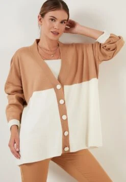 LELA Vest - Ecru Camel -Stijl Verkoop a21c4595a22745d78afb9771cadfd770