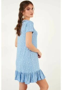 LELA Mini- Jurk - Baby Blue -Stijl Verkoop a3a8a2817d7c4bbeb79bf3bbba895839