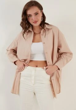 LELA Overhemdblouse - Stone -Stijl Verkoop a540260822814188840d0d73fbc66305