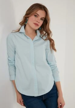 LELA Regular Fit - Overhemdblouse - Baby Blue -Stijl Verkoop a59dfa99df8f47fbb652c6bad8e613e6