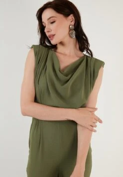 LELA Slim Fit - Jumpsuit - Light Khaki -Stijl Verkoop a638783d47d54683ae2422c4aa41b380