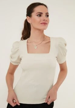 LELA Slim Fit - Blouse - Stone -Stijl Verkoop a6e3986fcd304a5fb5ef50b8859ee65a