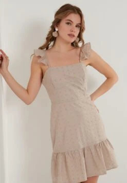 LELA Slim Fit - Cocktailjurk - Stone Colored