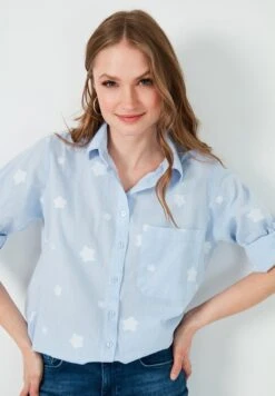 LELA Regular Fit- Overhemdblouse - Blue