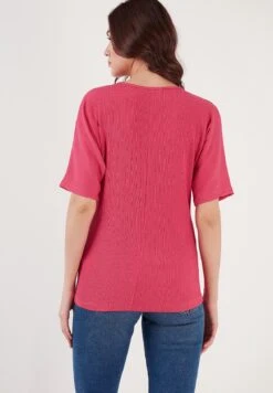 LELA Regular Fit - T-Shirt Basic - Fuchsia -Stijl Verkoop ab061f95d83d476ea1766af6b27e637f