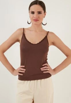 LELA Athlete - Top - Brown -Stijl Verkoop aceb49be170d4a2180f77d3c11b75a51