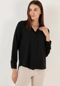 LELA Overhemdblouse - Black -Stijl Verkoop ae1de1dc48d645888f4bff3f66f6f42b