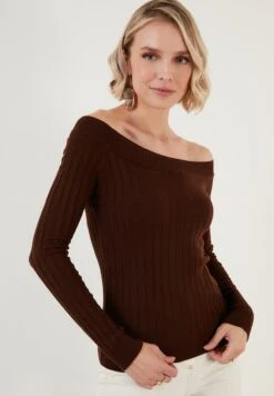 LELA Regular Fit - Trui - Brown -Stijl Verkoop ae592e9623a54579b1b4df258ba4e80b