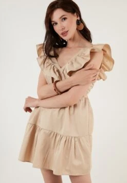 LELA Regular Fit - Jurk - Beige -Stijl Verkoop ae59d66e80914384bd3952bd5ec01ff2