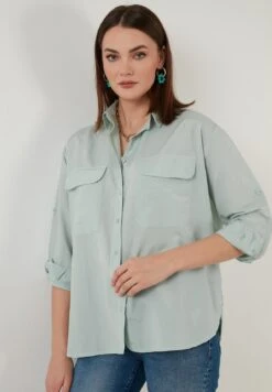 LELA Loose Fit - Overhemdblouse - Grass Green -Stijl Verkoop b1466e70ac8f4ecba2809f80310f1a96
