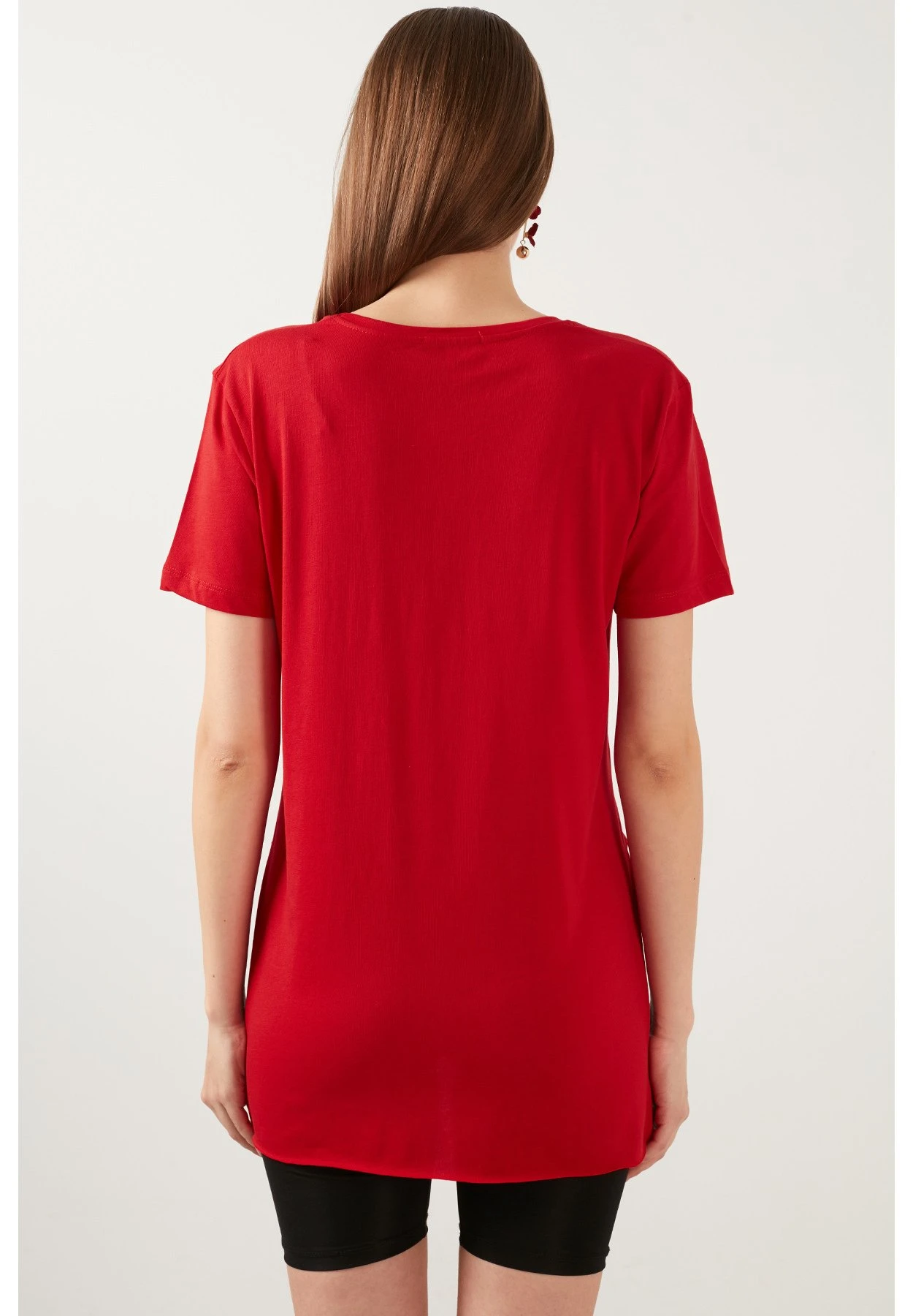 LELA Slim Fit - T-Shirt Basic - Red 4 LELA Slim Fit - T-Shirt Basic - Red - Afbeelding 2