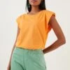 LELA Crew Neck - T-Shirt Basic - Orange -Stijl Verkoop b438e41ac3ac49e0b93ad70fd7a00591