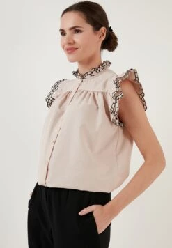 LELA Regular Fit - Overhemdblouse - Beige -Stijl Verkoop b463c985f84f4d4abed808acf5ccd637