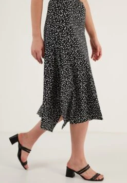 LELA Midi- A-Lijn Rok - Black -Stijl Verkoop b4bb38ac2b4b472da4ef8610cf49ec75