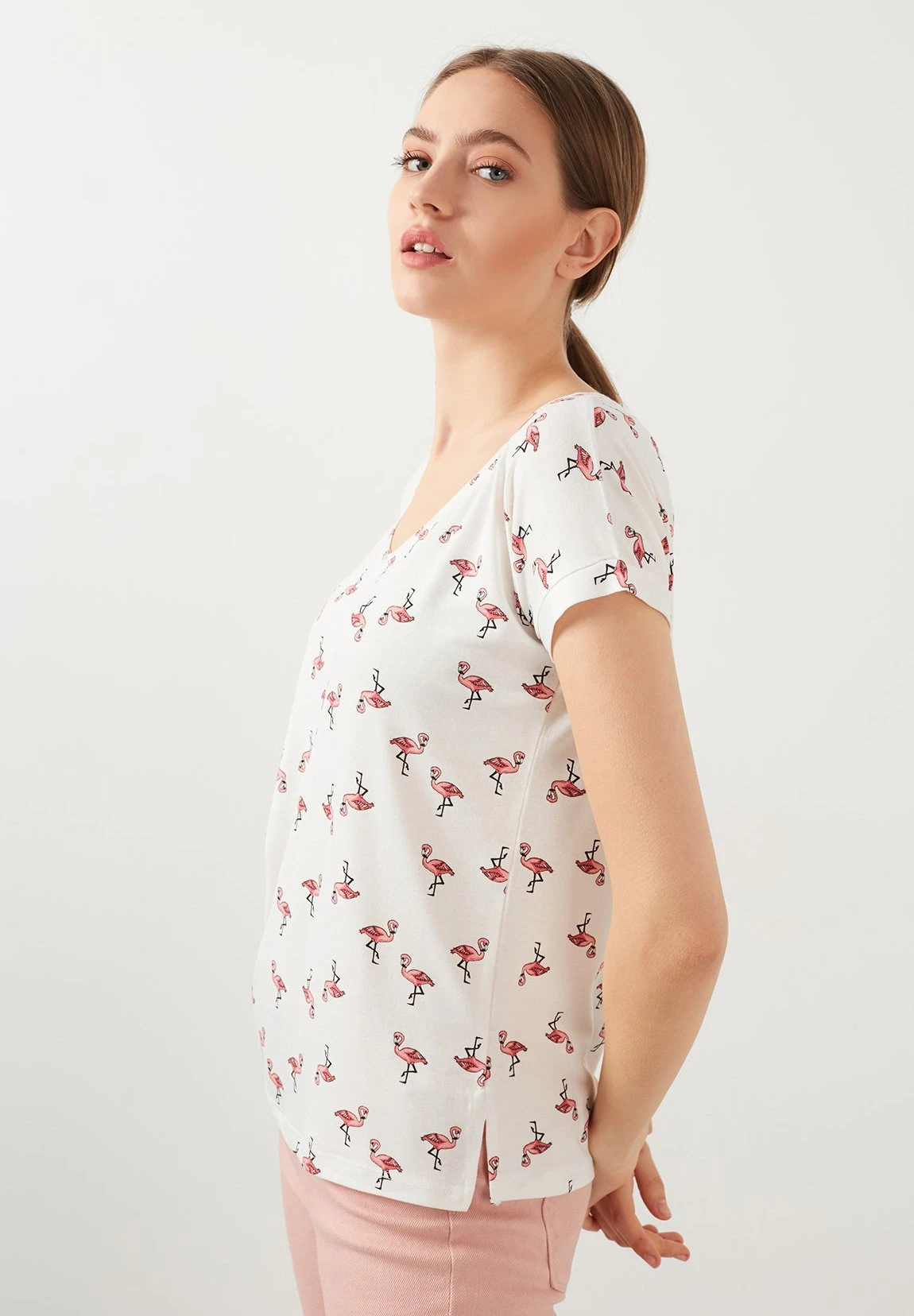 LELA Slim Fit - T-Shirt Print - Fuchsia 6 LELA Slim Fit - T-Shirt Print - Fuchsia - Afbeelding 4