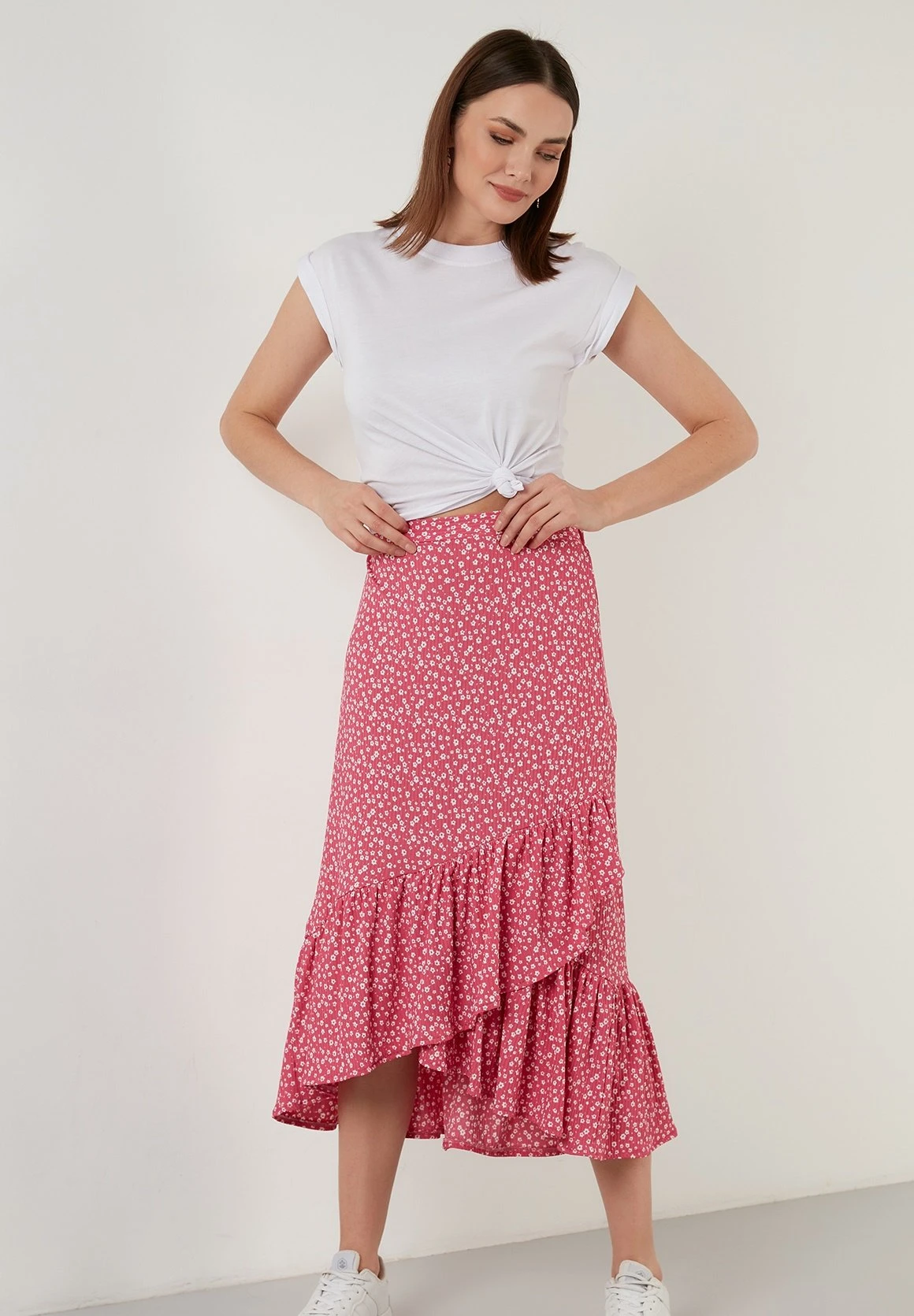 LELA Regular Fit- A-Lijn Rok - Fuchsia 4 LELA Regular Fit- A-Lijn Rok - Fuchsia - Afbeelding 2