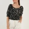 LELA Slim Fit - Blouse - Striped Black