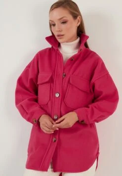 LELA Loose Fit - Lichte Jas - Fuchsia -Stijl Verkoop b96f5590f3454bbeb6348f639a09c104