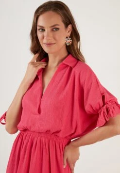 LELA Regular Fit - Blousejurk - Fuchsia -Stijl Verkoop b970d58b632d4f9d909fdffb016d9f7b