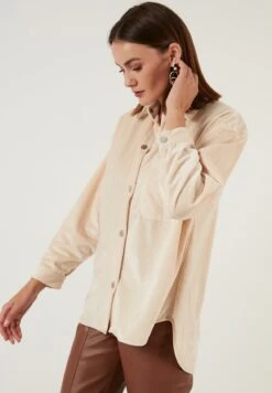 LELA Loose Fit - Overhemdblouse - Beige 11 LELA Loose Fit - Overhemdblouse - Beige -Stijl Verkoop ba2cc500079843babf432d4785421405