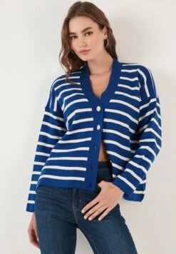 LELA Vest - Royal Blue/Cream -Stijl Verkoop bac8e07c46c940d386e8f1c47fe6af42