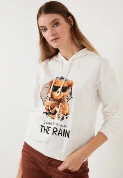 LELA Regular Fit - Hoodie - White -Stijl Verkoop baf4e0995faa45cab684e997db04da76