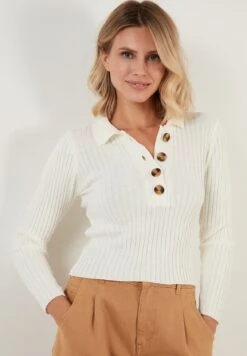 LELA Poloshirt - Ecru -Stijl Verkoop bb37704d183645de939091e8b3df3995