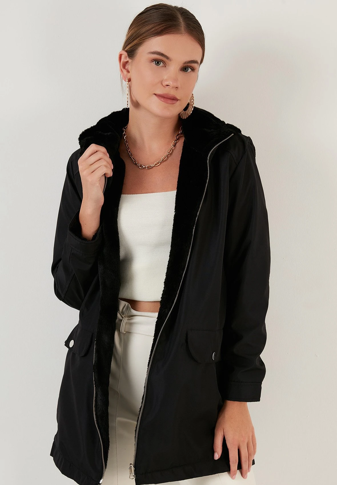 LELA Regular Fit Reversible - Winterjas - Black 5 LELA Regular Fit Reversible - Winterjas - Black - Afbeelding 3