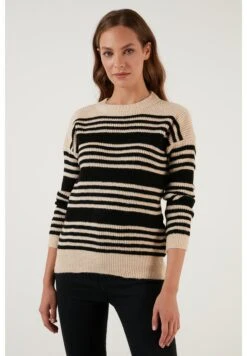 LELA Regular Fit - Trui - Beige Black