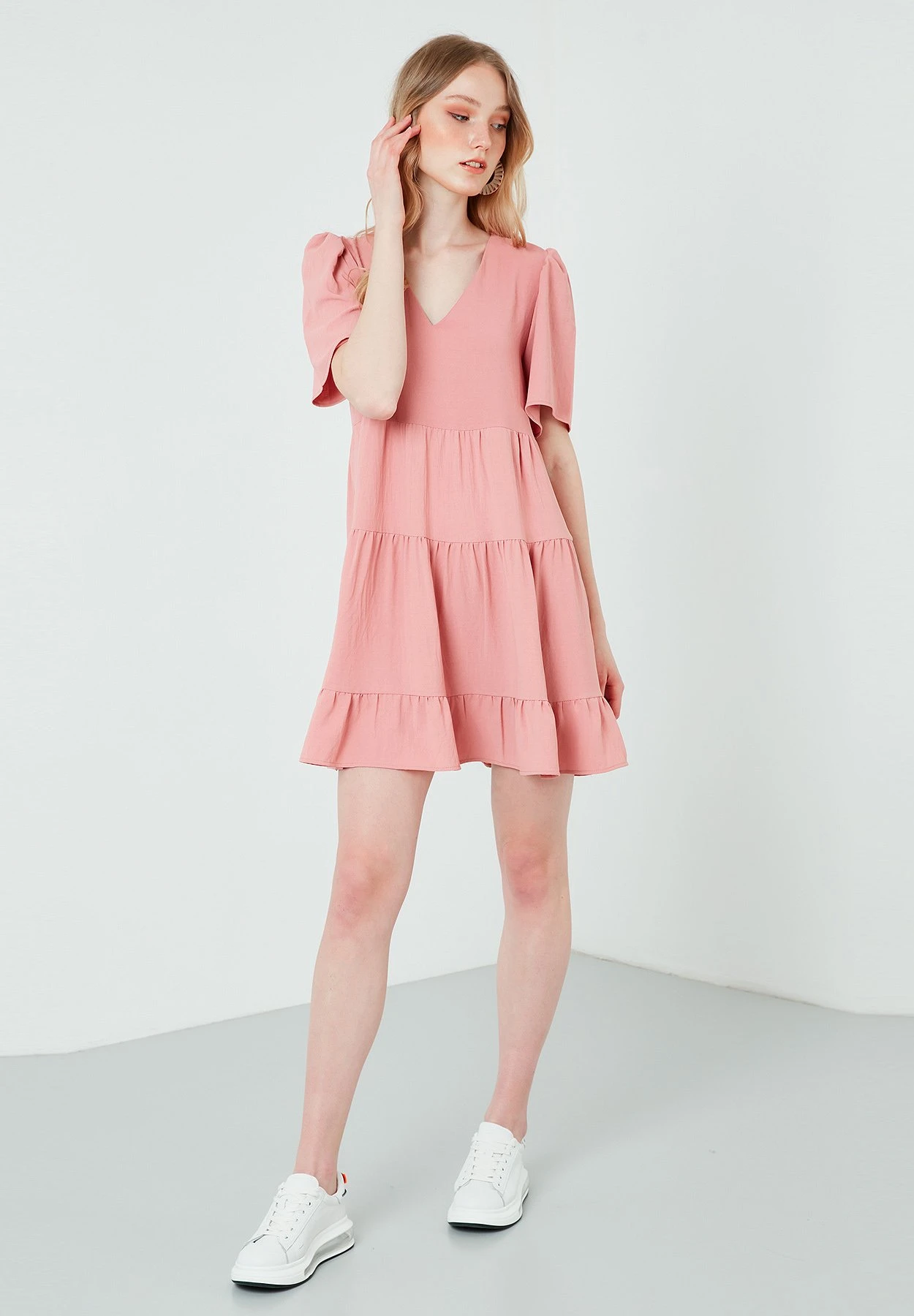 LELA Loose Fit - Jurk - Dusty Rose Color 4 LELA Loose Fit - Jurk - Dusty Rose Color - Afbeelding 2