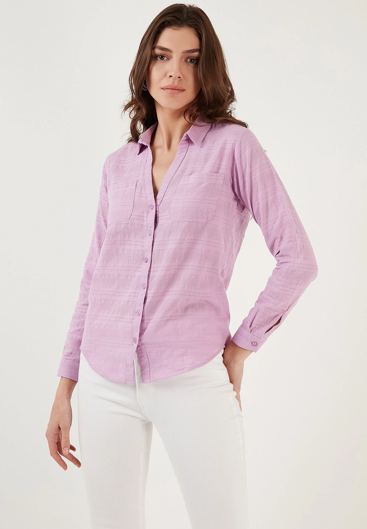 LELA Overhemdblouse - Lilac 3 LELA Overhemdblouse - Lilac