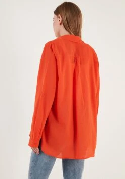 LELA Loose Fit - Overhemdblouse - Orange 11 LELA Loose Fit - Overhemdblouse - Orange -Stijl Verkoop bfc7175c36d546b08f83071f4851d46c