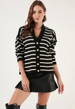 LELA Vest - Black/Cream -Stijl Verkoop c1dd26d4fd054464956a7bd31eb49262