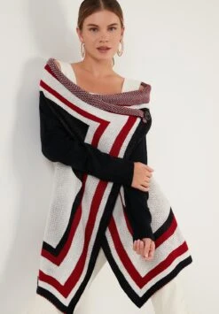 LELA Regular Fit - Vest - Dblue/Ecru/Red -Stijl Verkoop c43ac2484188416cb526efc22ecd2caf