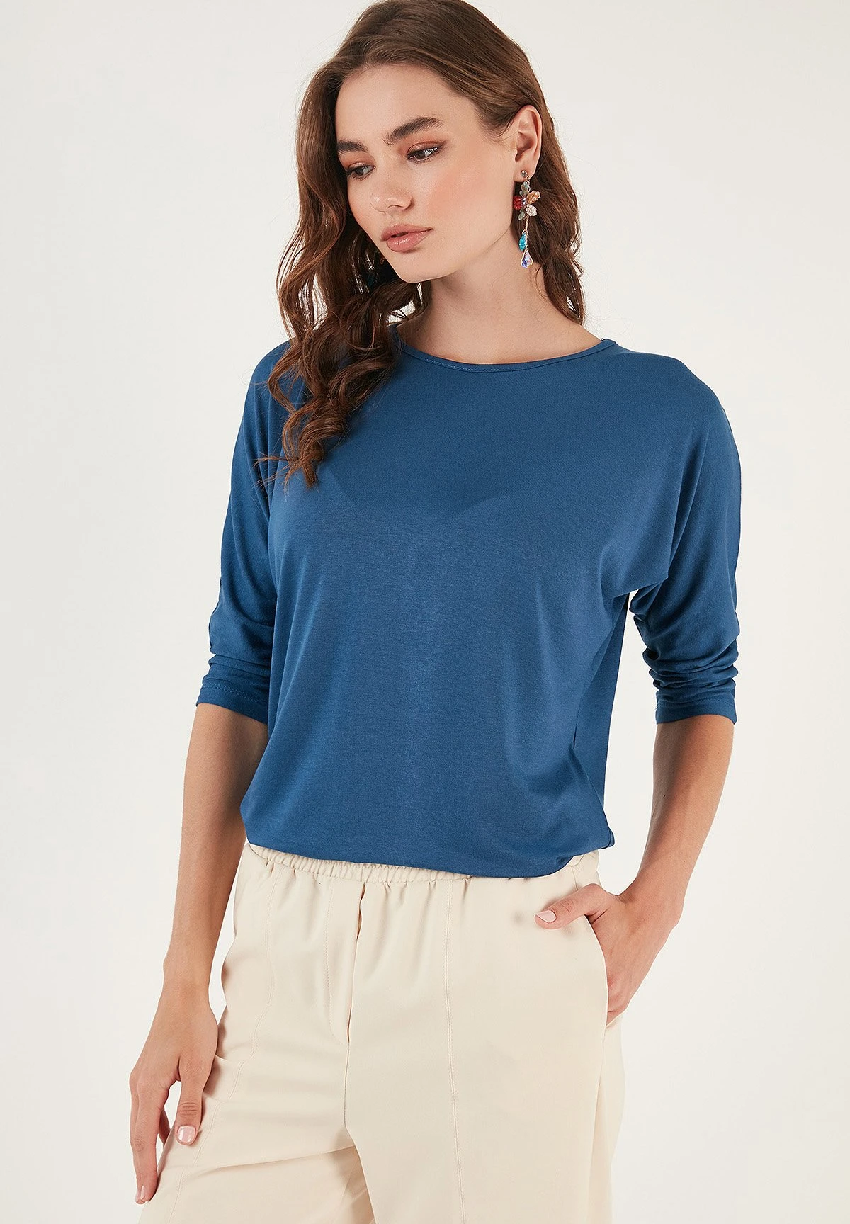 LELA Crew Neck- Longsleeve - Indigo 6 LELA Crew Neck- Longsleeve - Indigo - Afbeelding 4