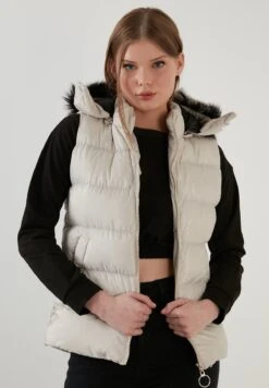 LELA Slim Fit - Bodywarmer - Stone Colored -Stijl Verkoop c7d84099bd744fc392096beaa239477b